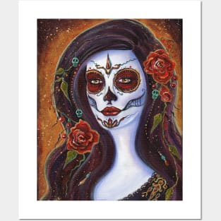 Day of the dead  Autumn Rose By Renee Lavoie Posters and Art